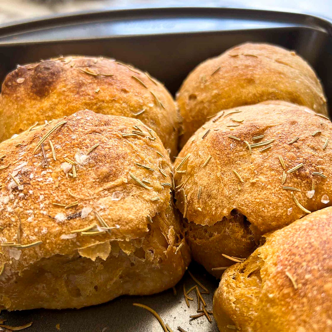 Soft Pumpkin Sourdough Rolls