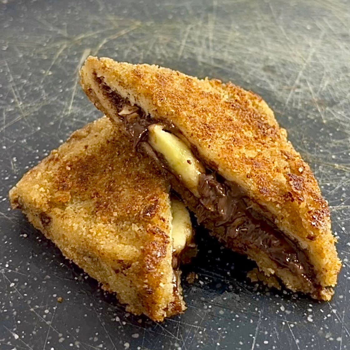 Gebratenes Nutella Bananen Sandwich