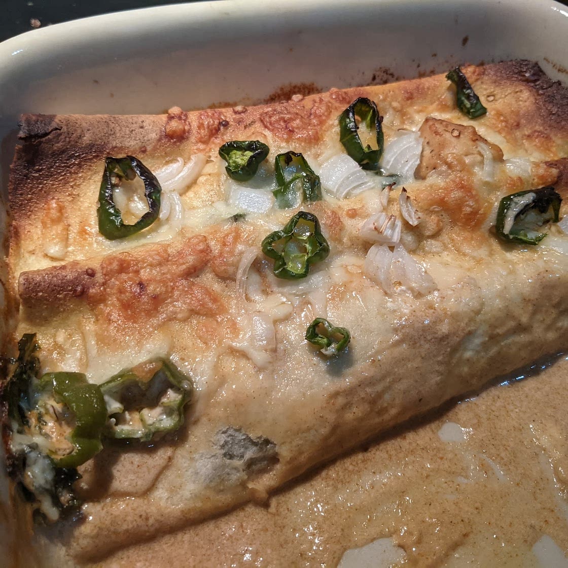 Adobo Chicken & Kale Enchiladas