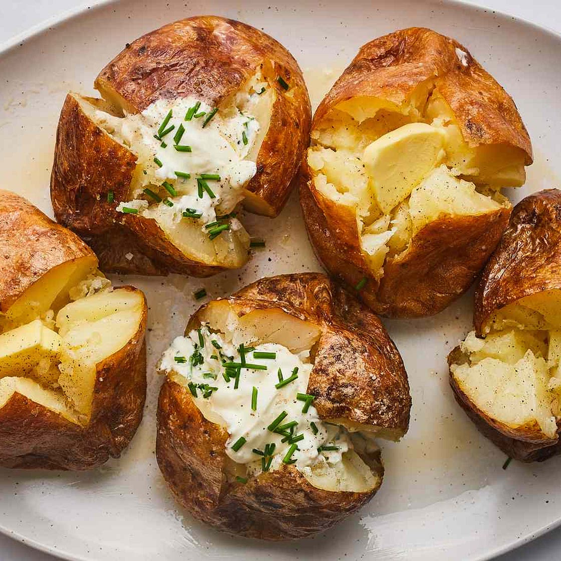 Hybrid Microwaved/Baked Potato