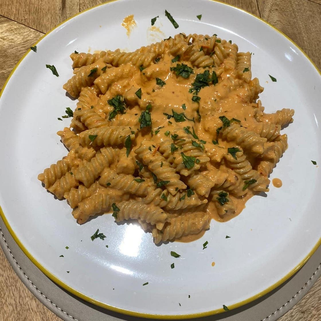 Tomato Basil Tofu Pasta