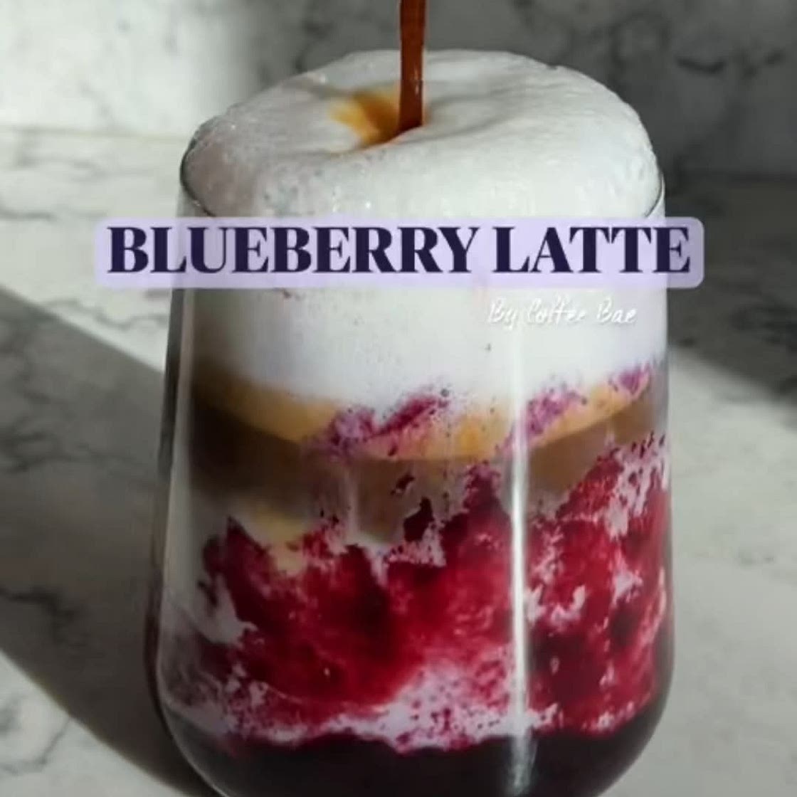 Blueberry latte