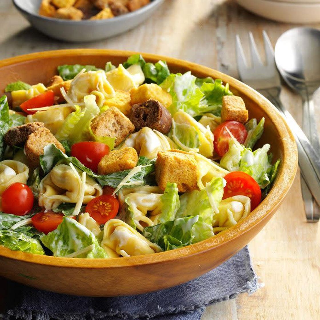 Caesar-Style Tortellini with Pork