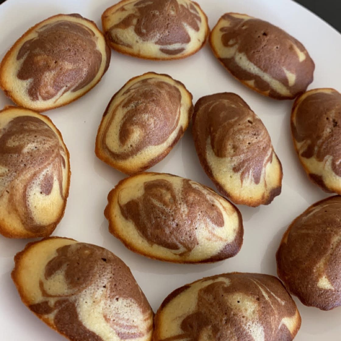 Marbled madeleines