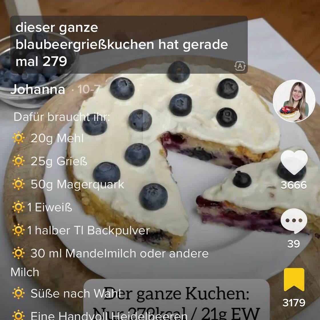 Balaubeergries Kuchen 
