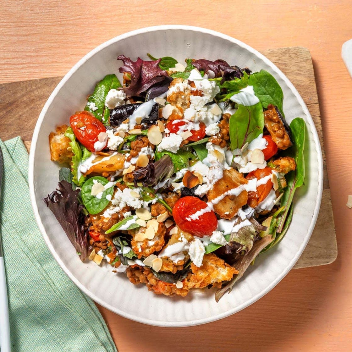 Warm Roasted Tomato and Lentil Salad