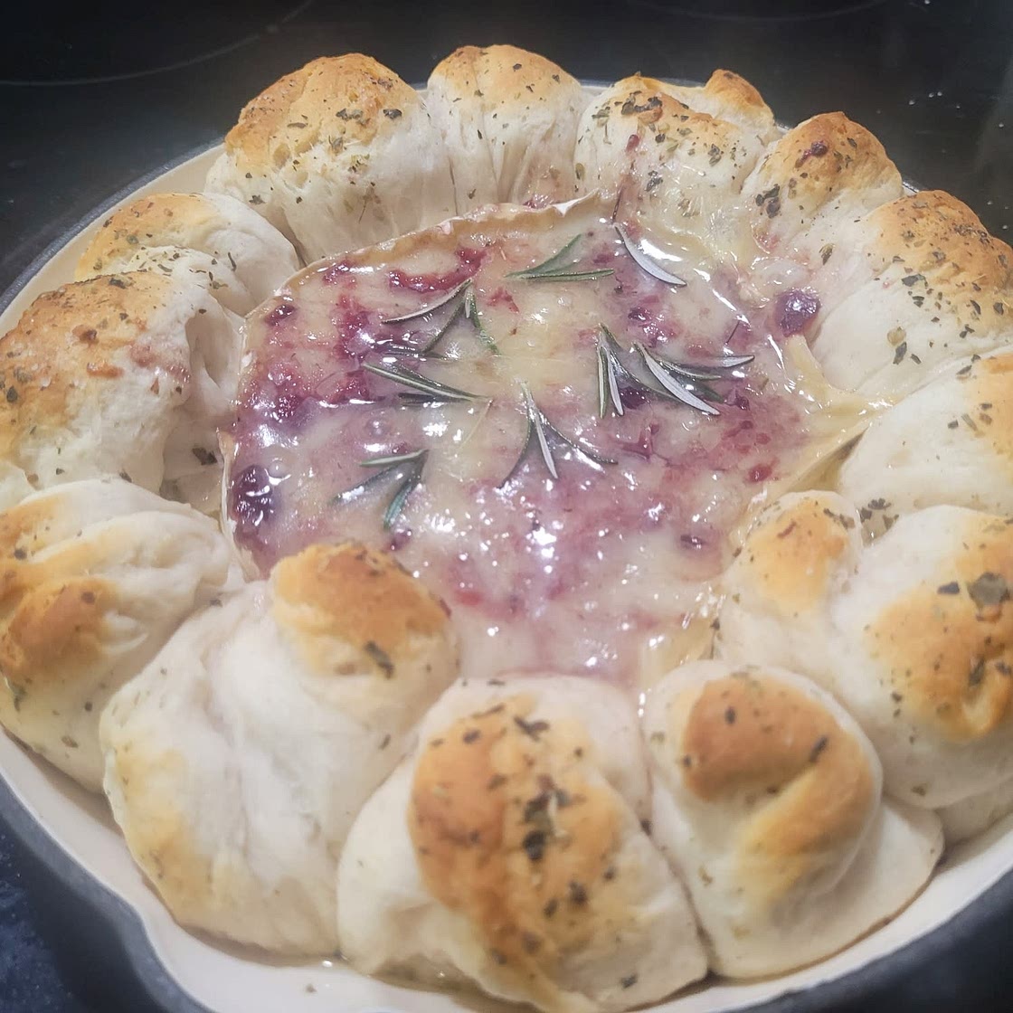 Cranberry Brie Biscuit Dip