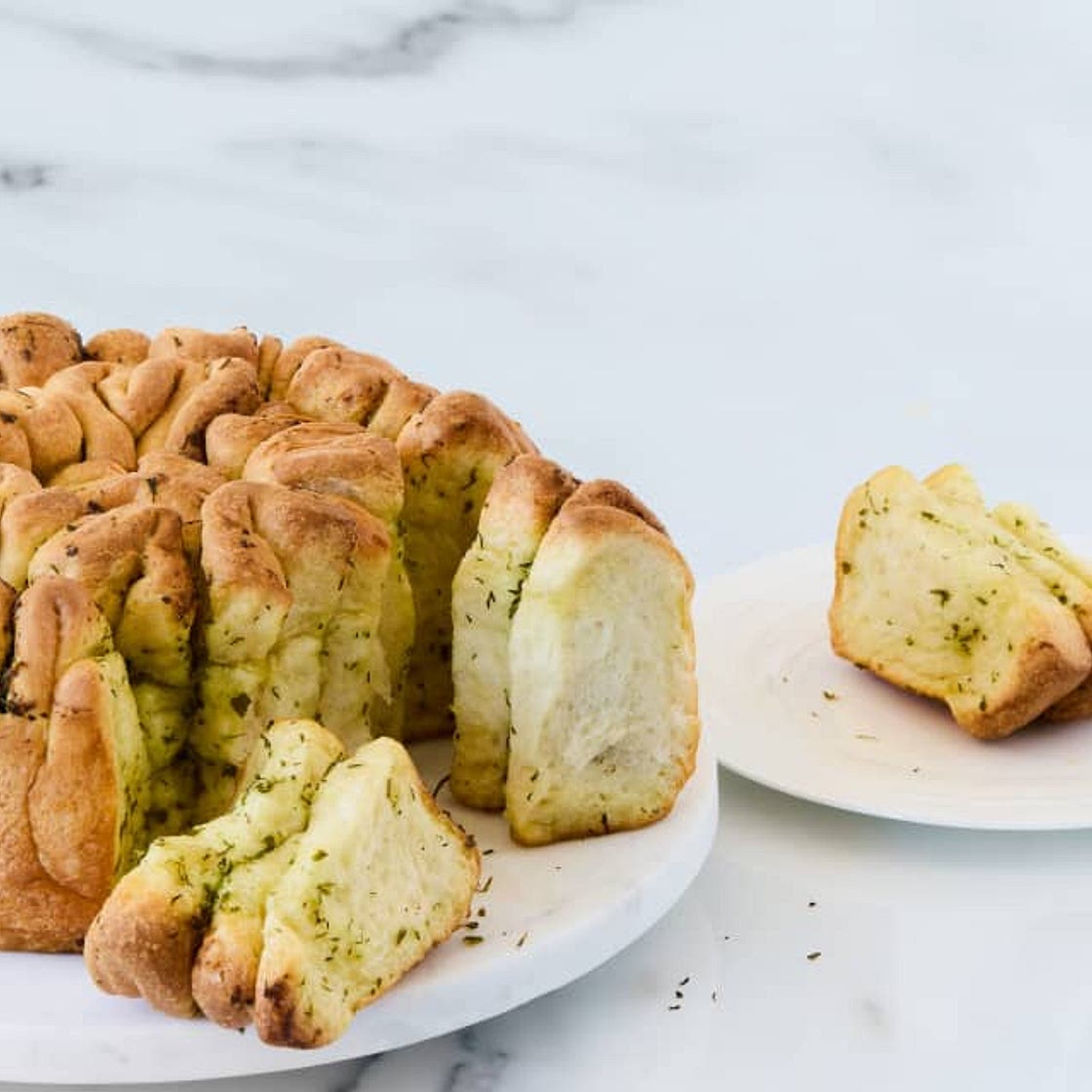 Herb and garlic pull-apart bread