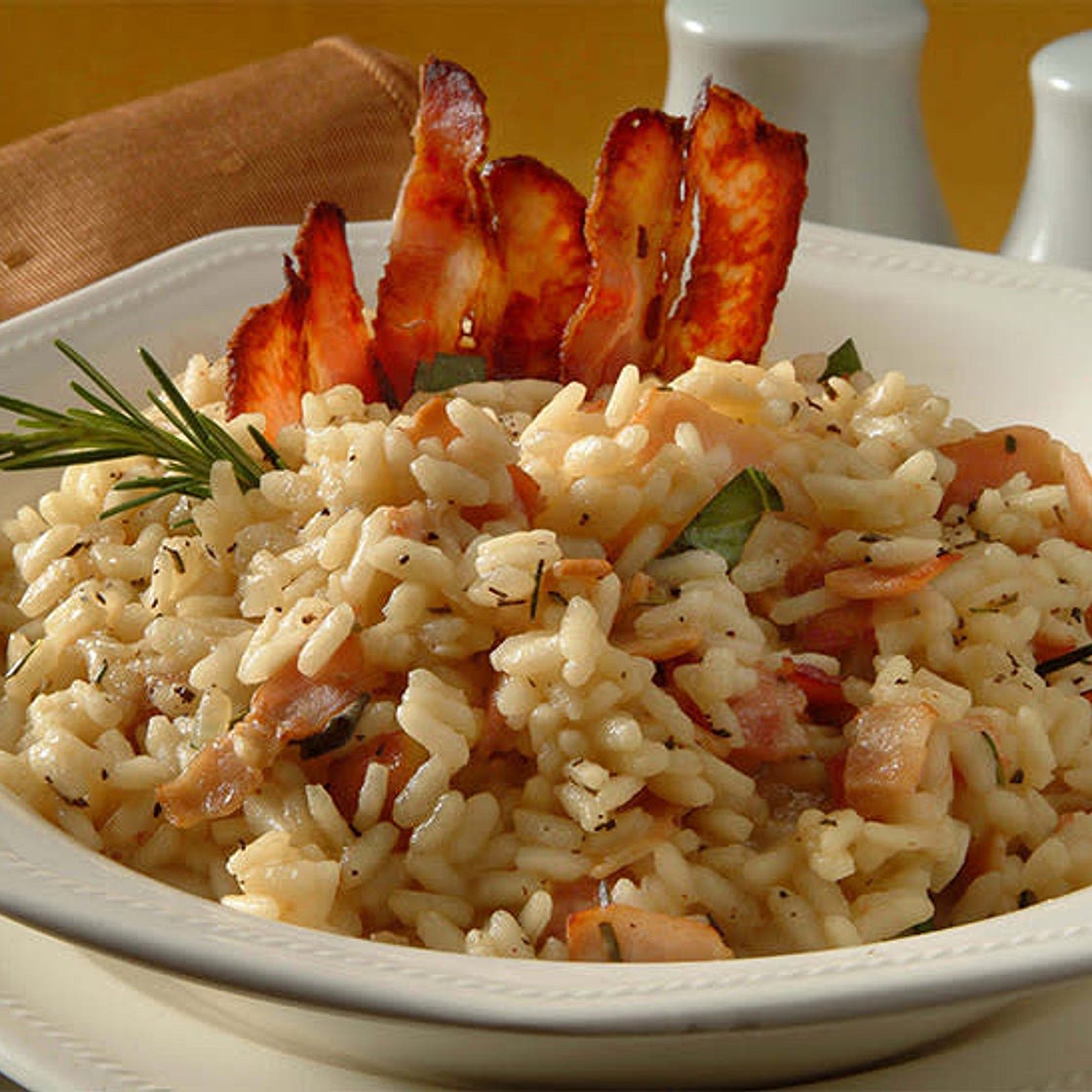 Risotto prosciutto y tocino