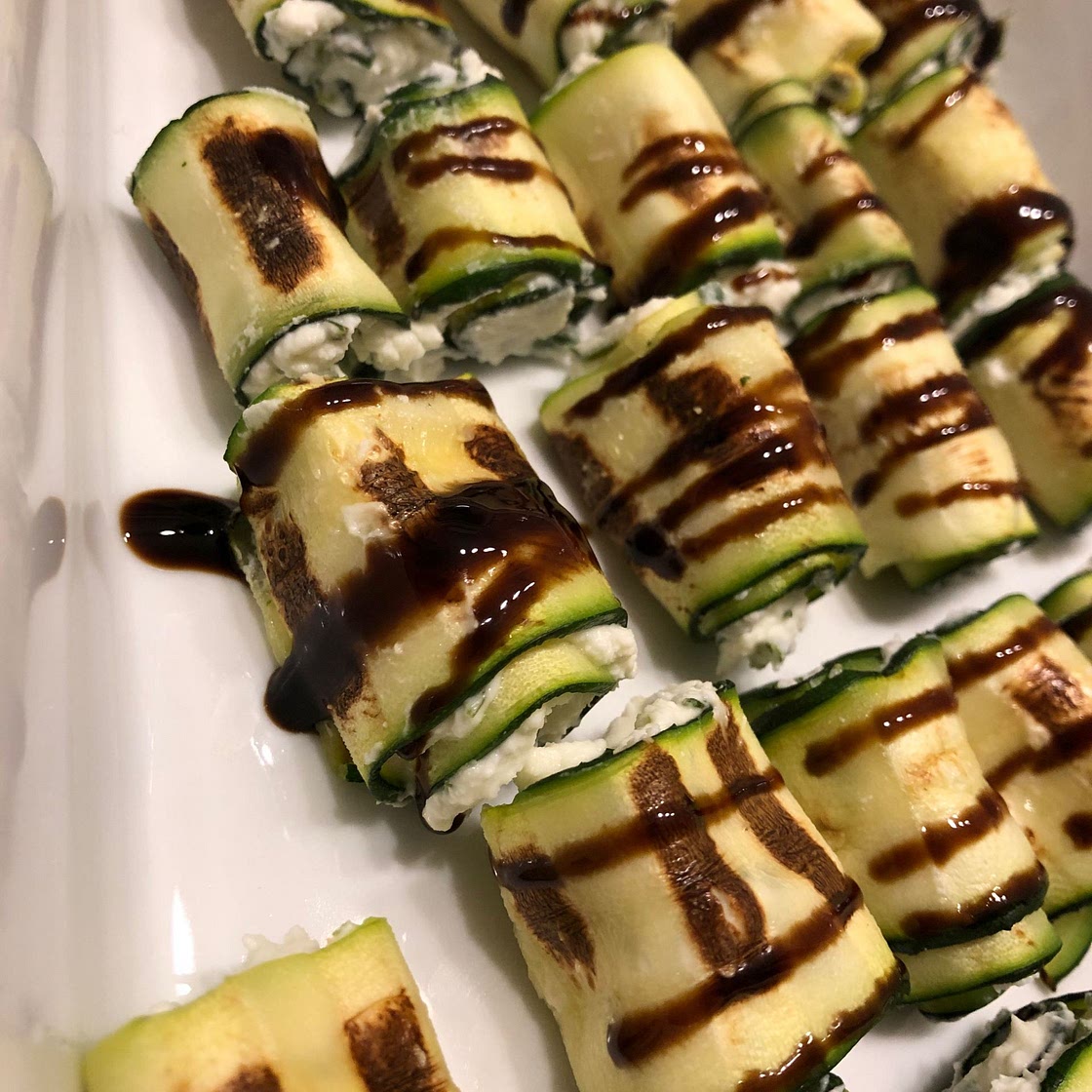 Involtini di zucchina e robiola