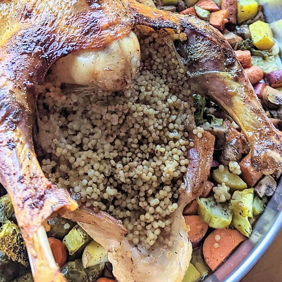 Buttery Herb Pearl Couscous Stuffing
