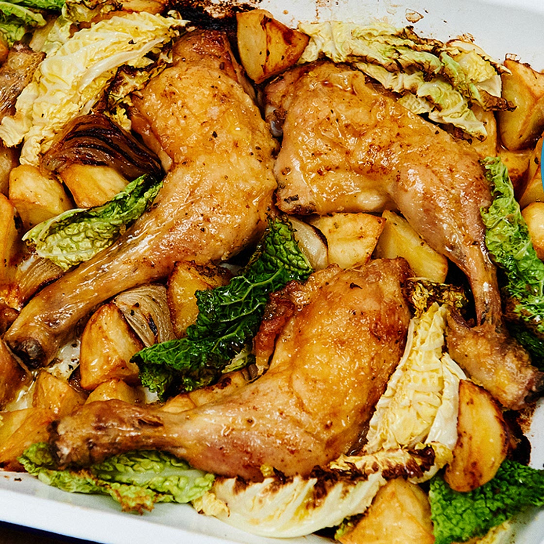 Roast chicken traybake