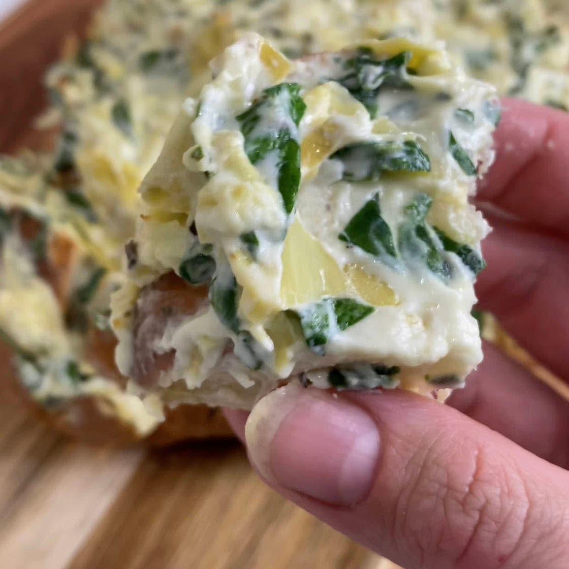 WIC Approved Spinach Artichoke Pull Apart Bread