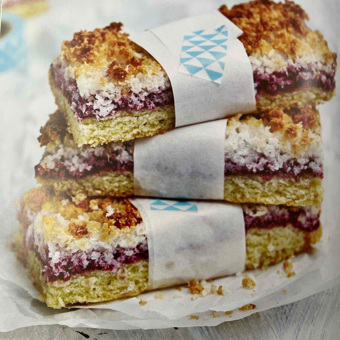 Raspberry-Chia Coconut Slice