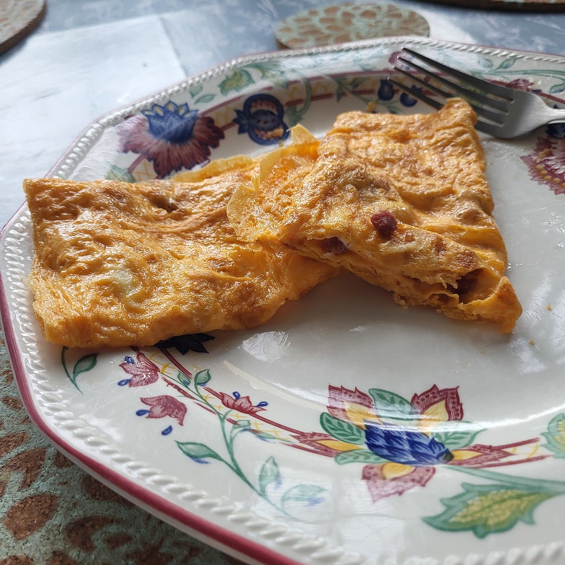 Homemade Cheesey Sausage Omelette