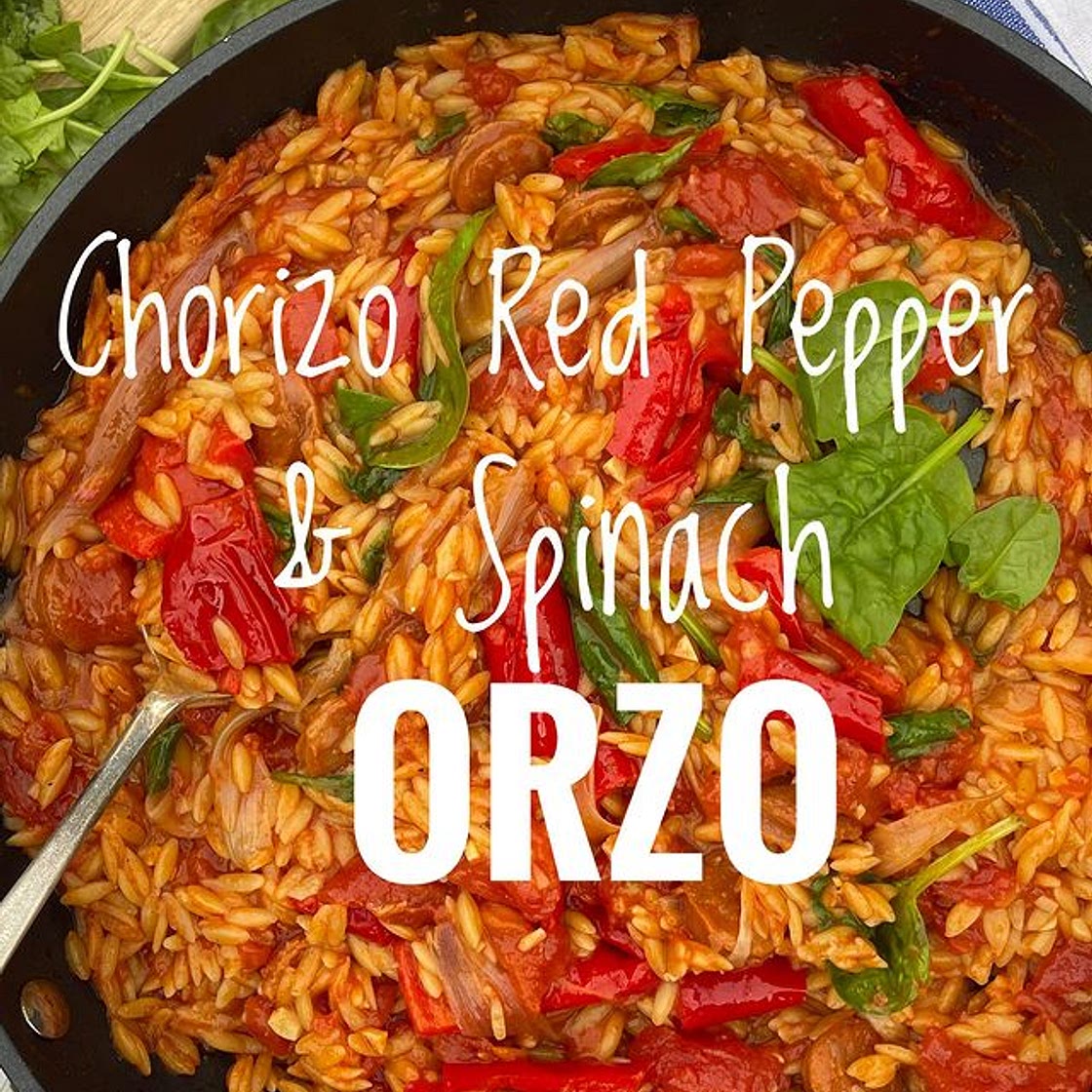 Chorizo Red Pepper &amp; Spinach Orzo