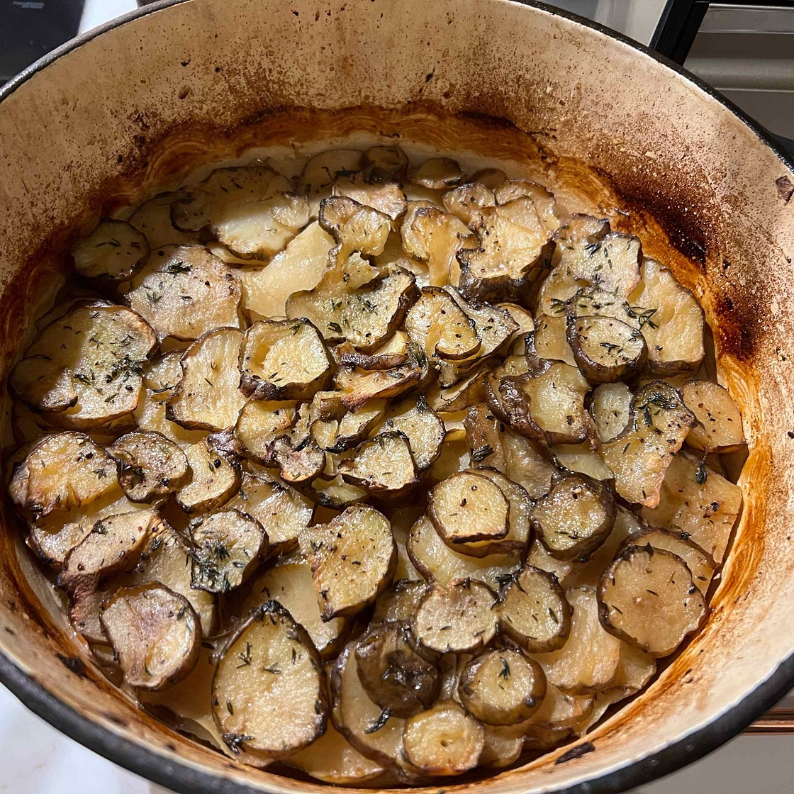 Pork, cider & artichoke stew