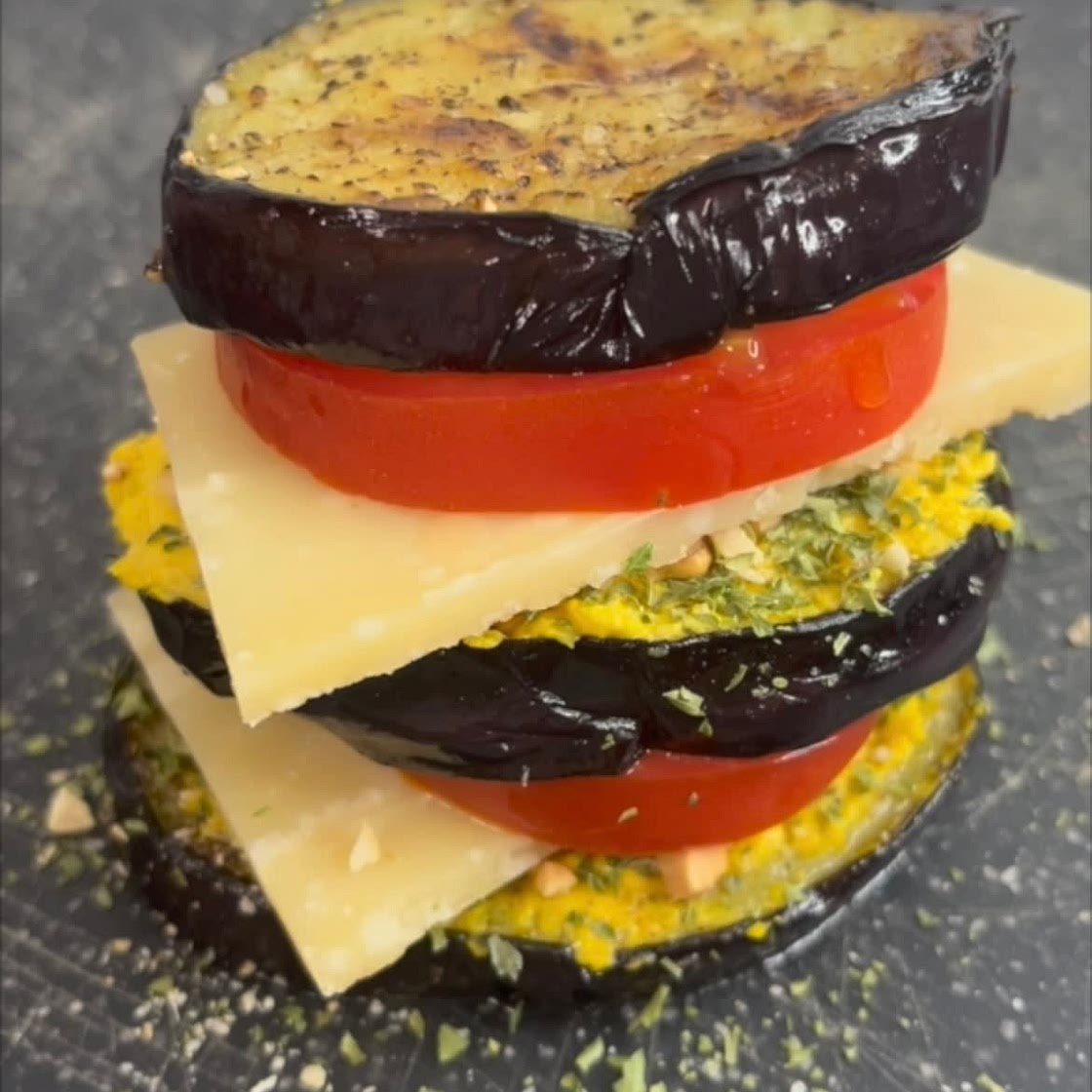 Auberginen Parmesan Sandwich