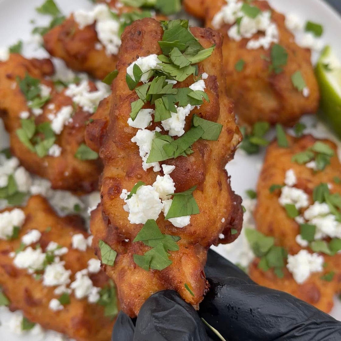 Mexican Street Corn Fritter Wings