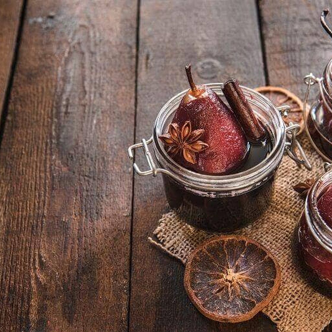 Poire pochée aux epices