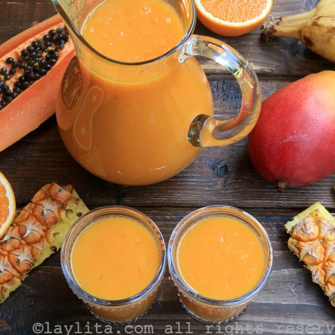 Tropical fruit smoothie