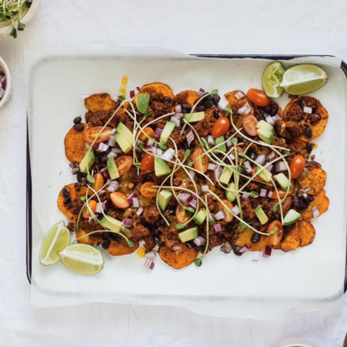 Loaded Sweet Potato Nachos | Beyond Meat