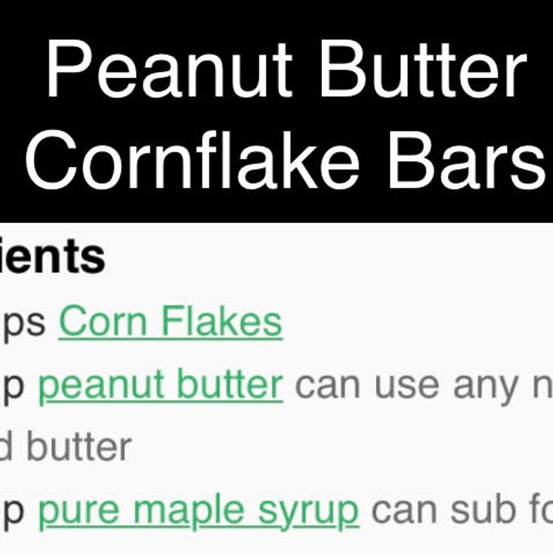 Peanut Butter Cornflake Bars
