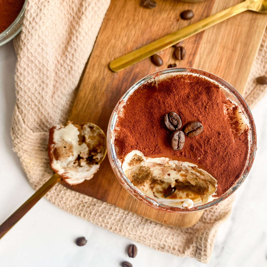 Skinny tiramisu for one
