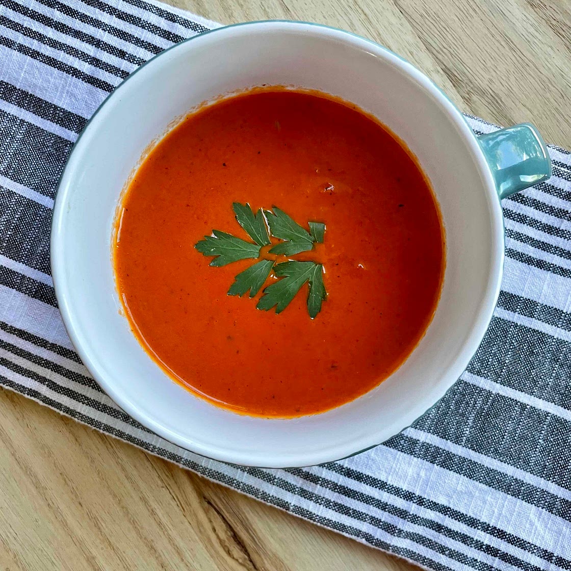 Roasted red pepper soup 