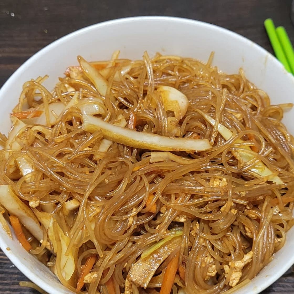 Cabbage Glass Noodle Stir Fry