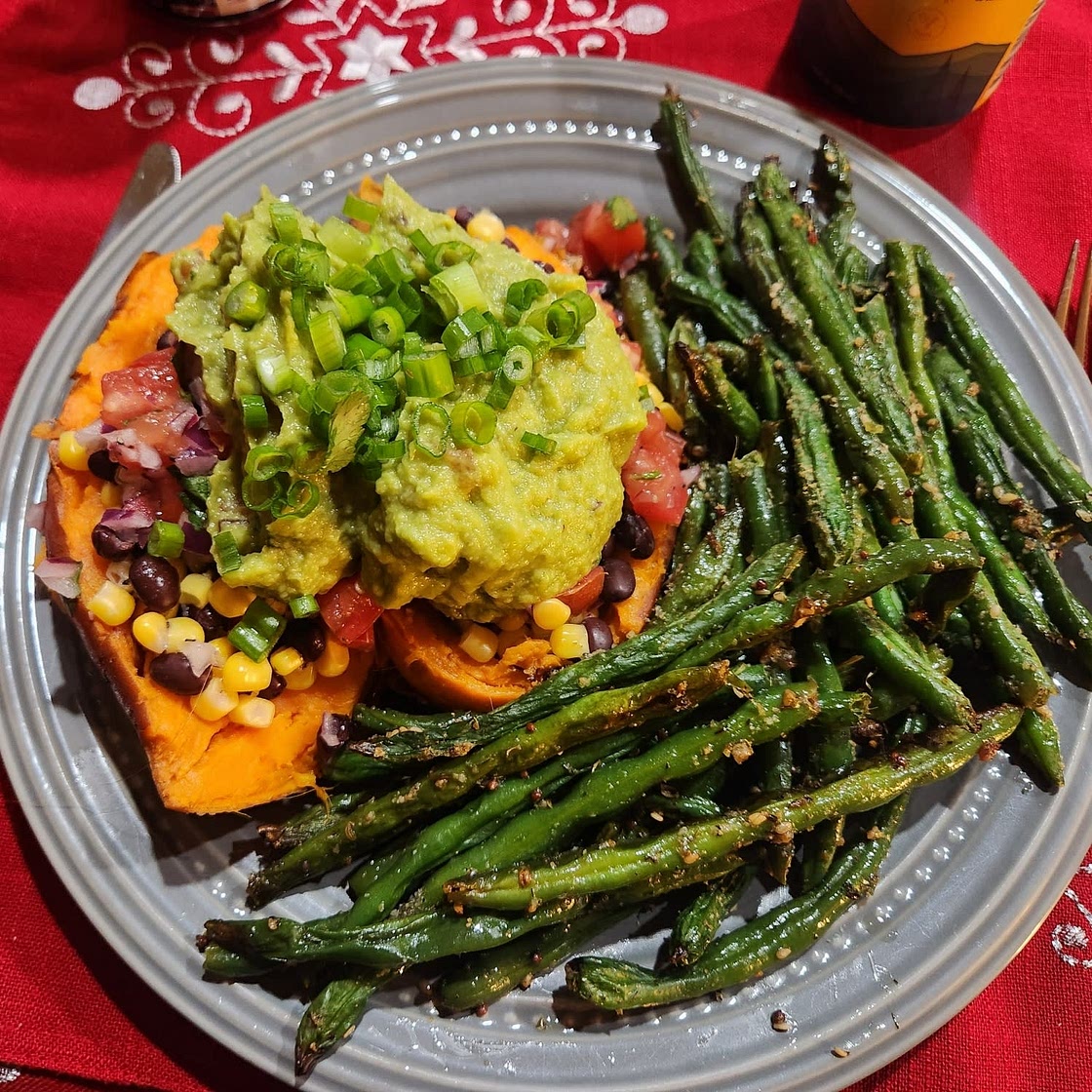 Black Bean Taco Stuffed Sweet Potatoes