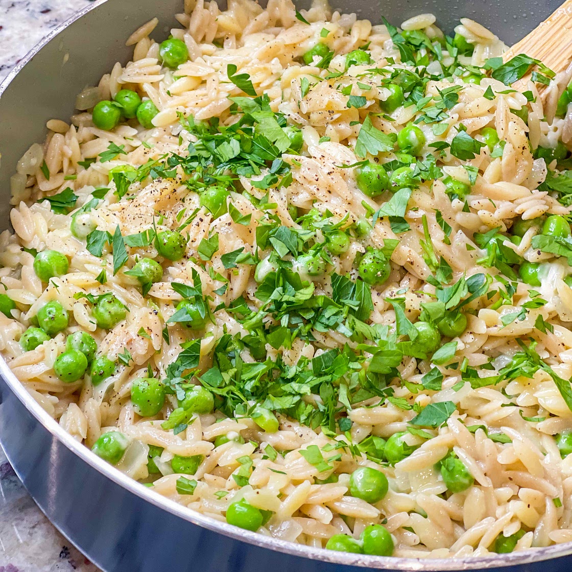 Parmesan pea pasta 