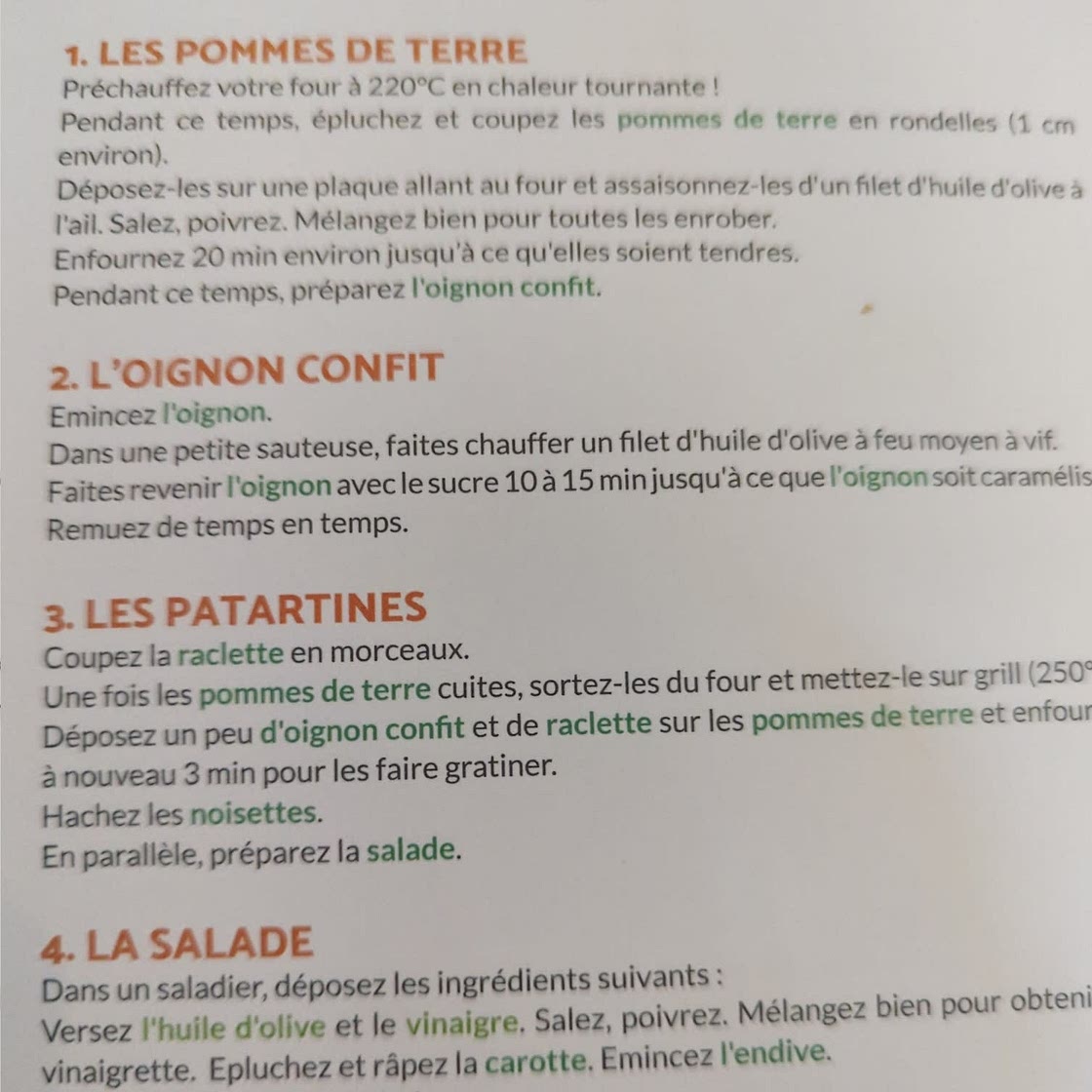 Salade de patartine