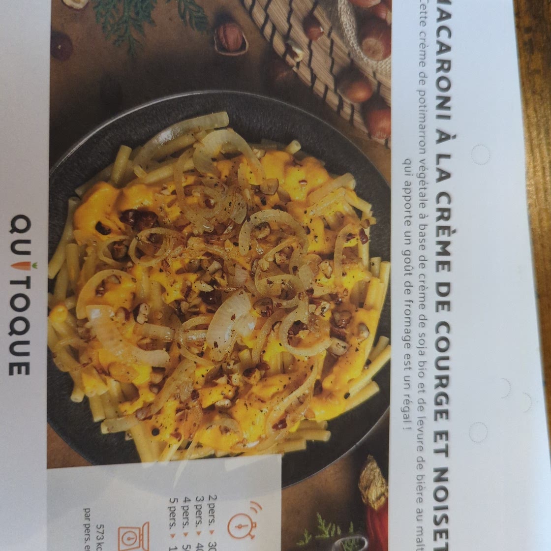 Macaroni a la crème de courge