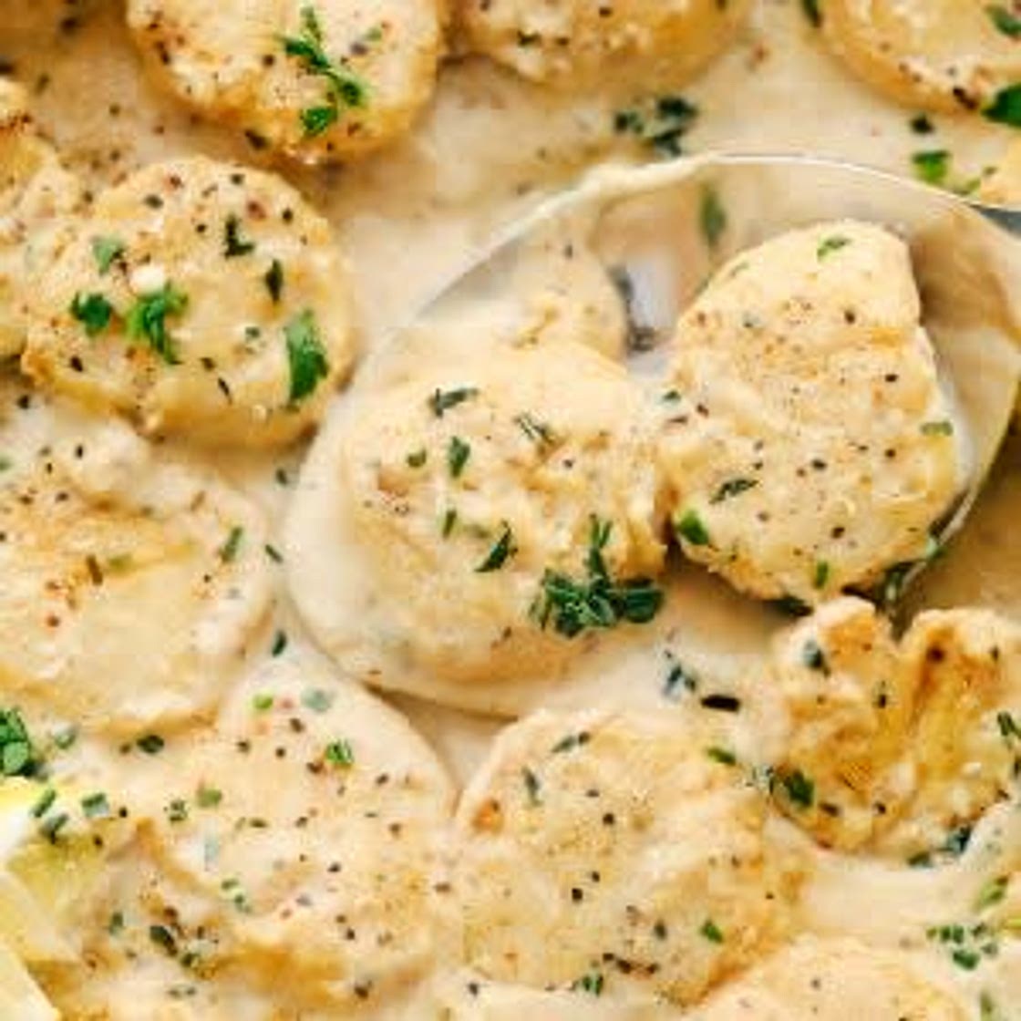 Creamy Lemon Parmesan Scallops