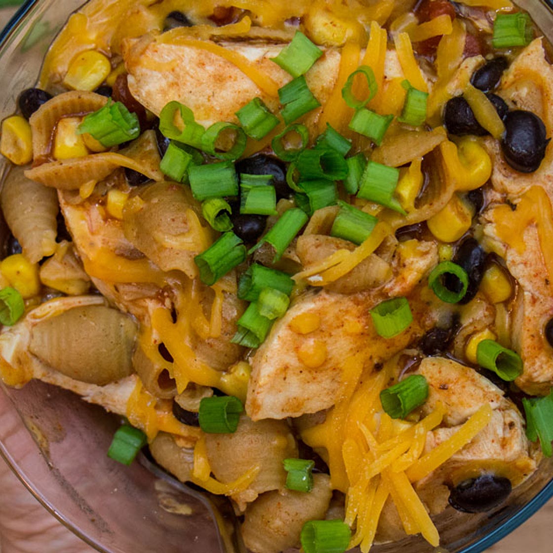 Cheesy Enchilada Protein Pasta