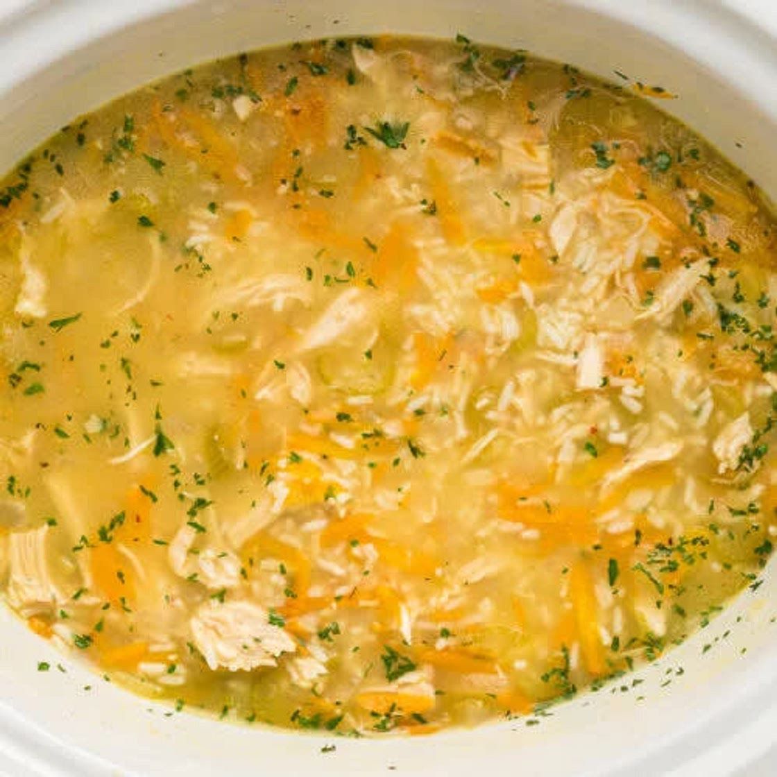Crock Pot Lemon Chicken and Rice Soup