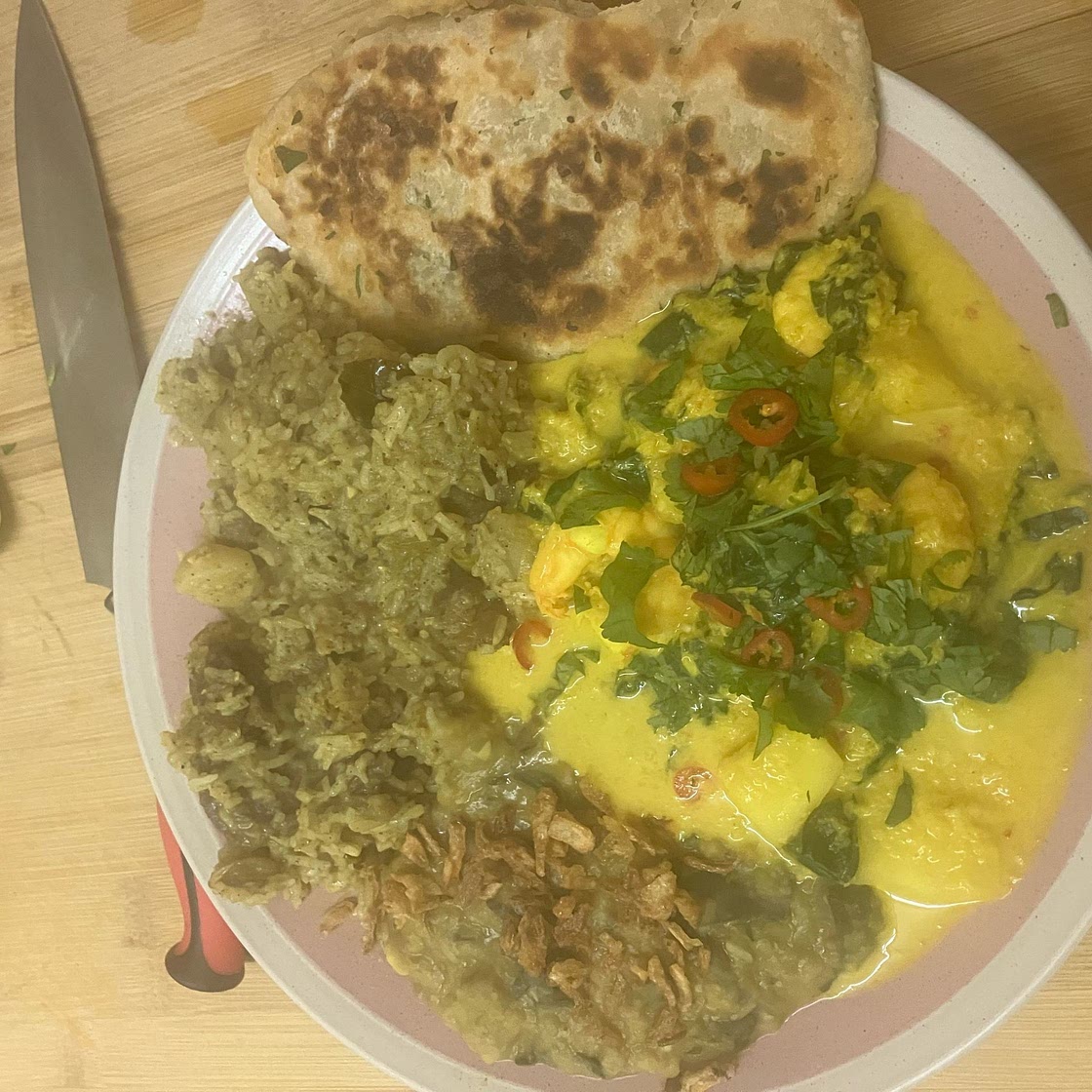 Prawn and Mango Curry Noodle Bowl