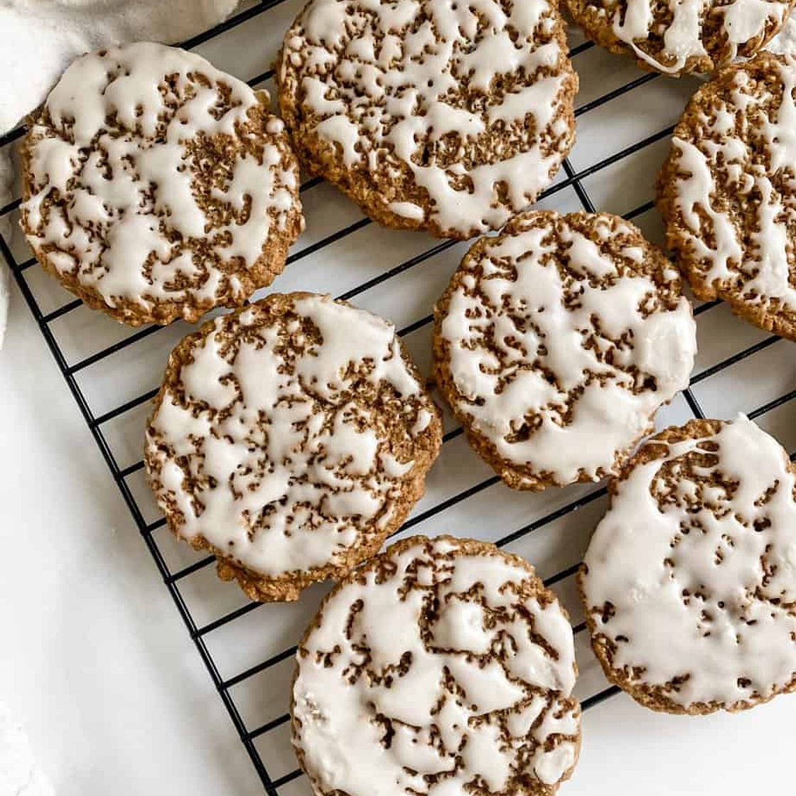 Vegan Iced Oatmeal Cookies