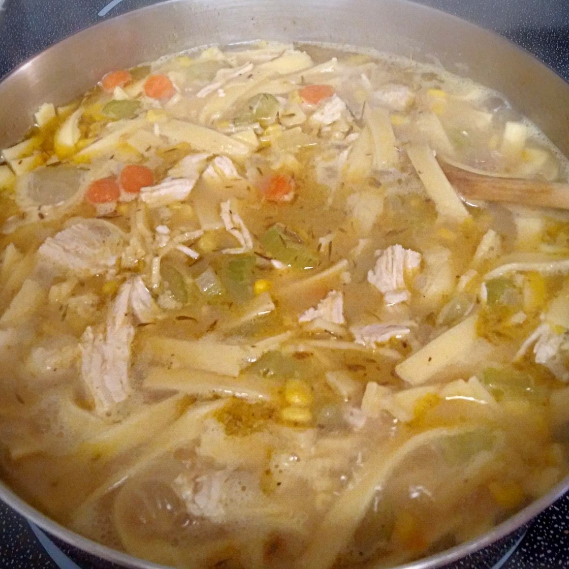 Amish Chicken Corn Noodle Soup Recipe