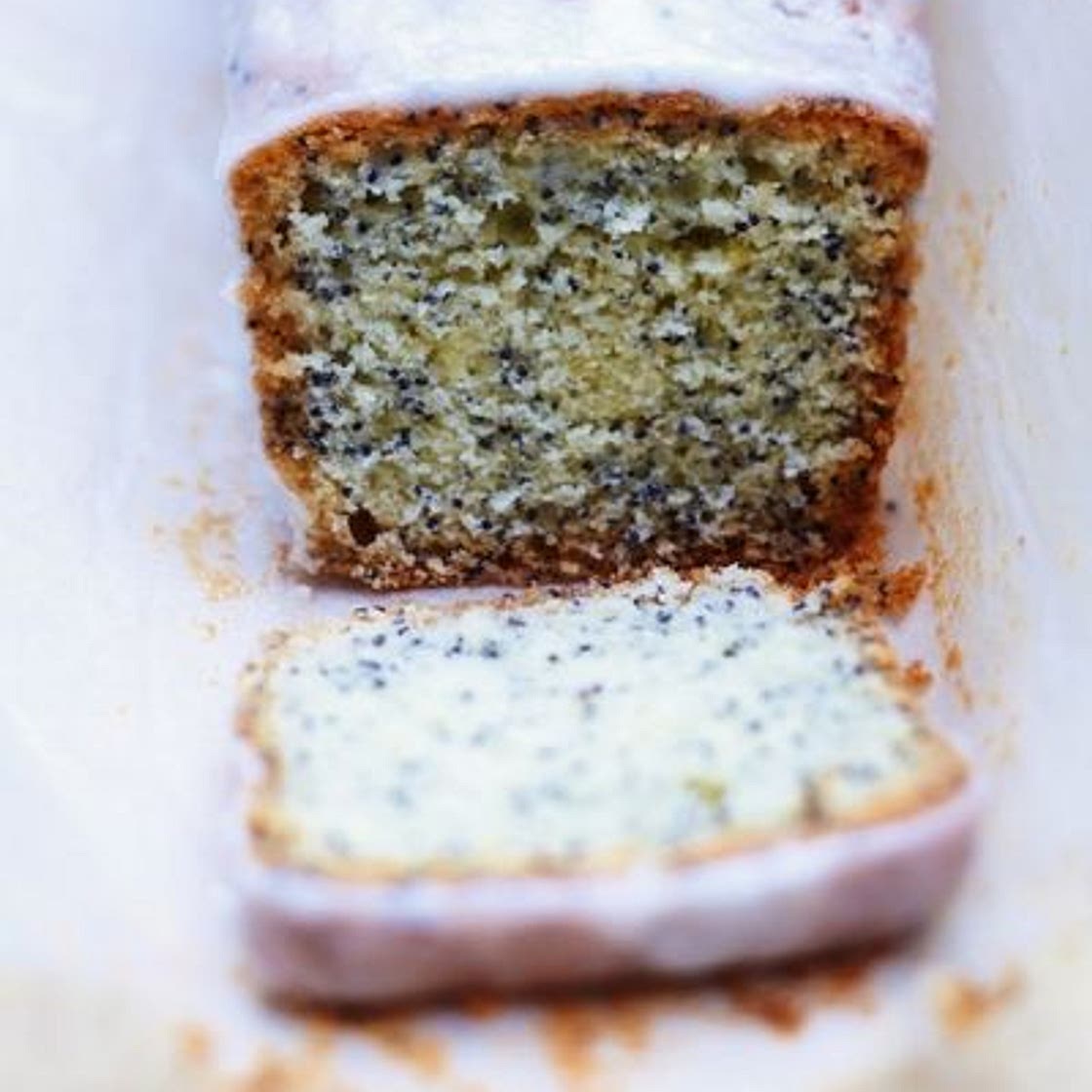 Cake citron et pavot, glaçage citron