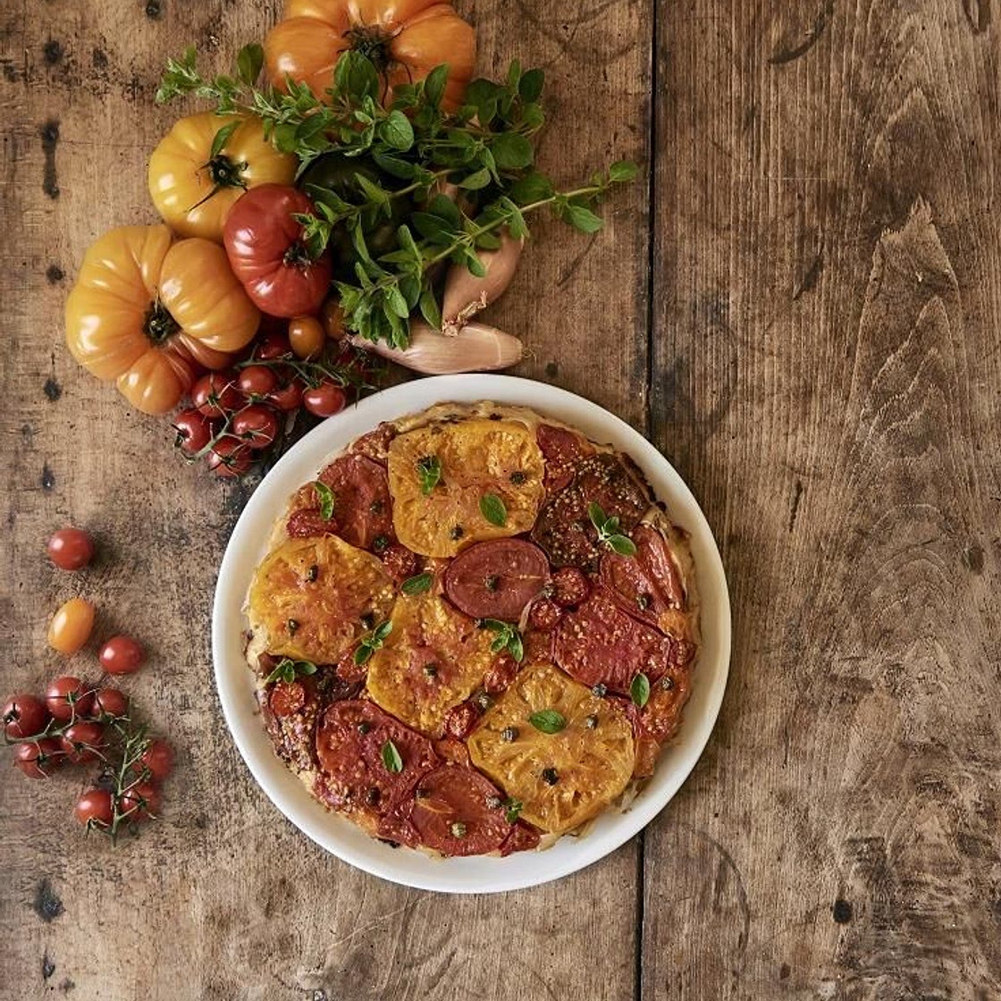 Tarte tatin tomates et échalotes