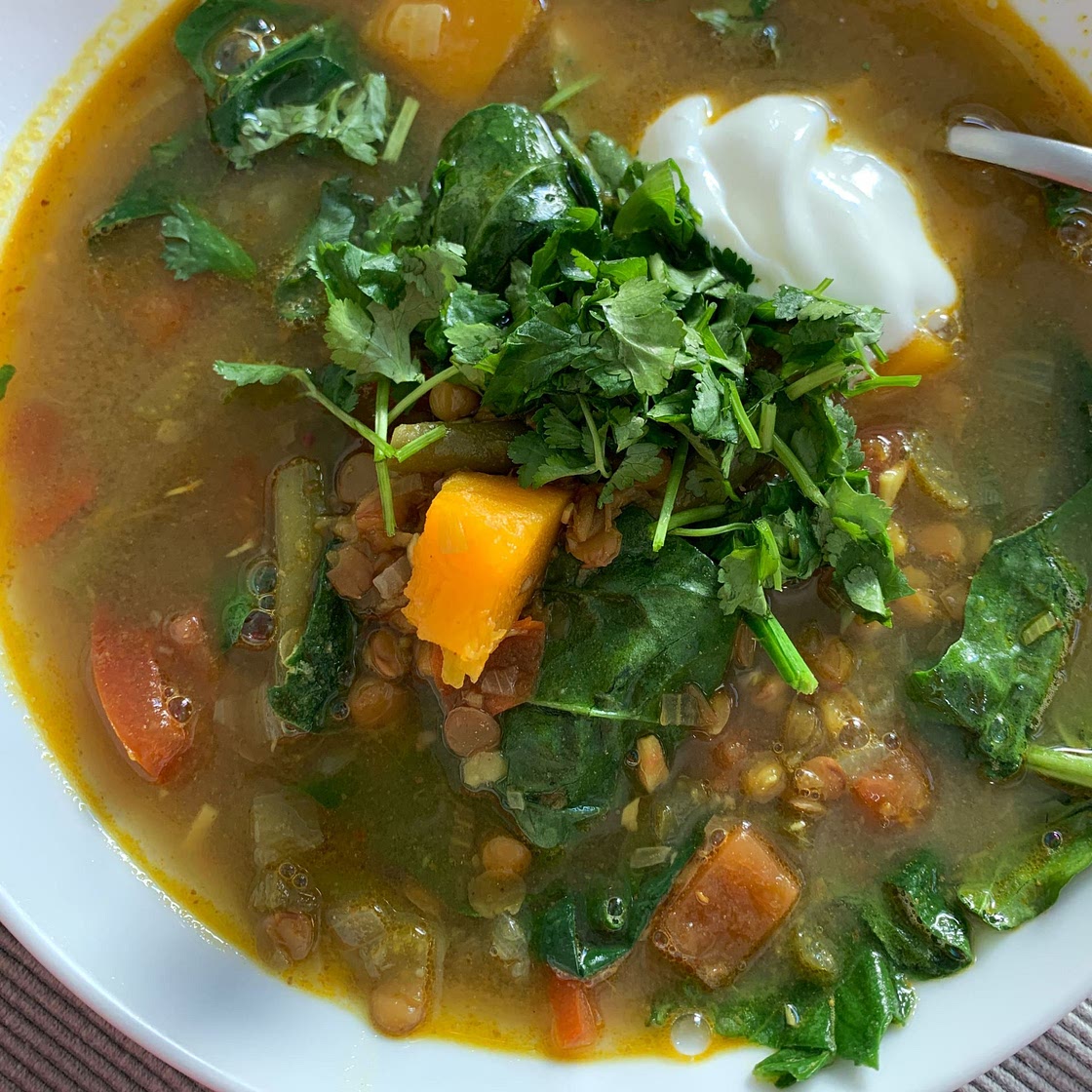 Turmeric, lentil and lemon soup