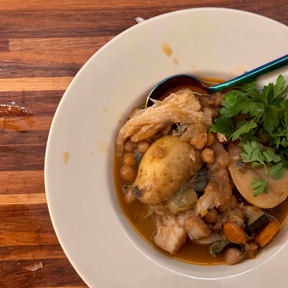 Fish tagine with couscous