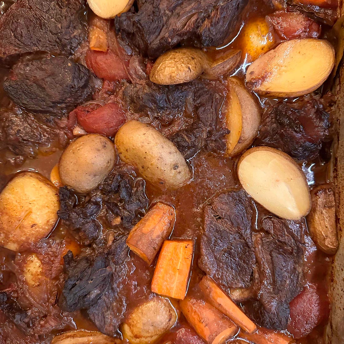 Wine braised pot roast
