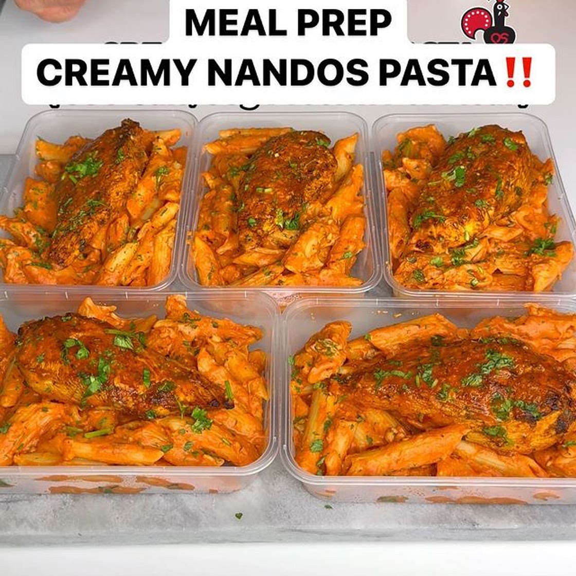 HIGH PROTEIN MEAL PREP CREAMY NANDOS CHICKEN PASTA‼️