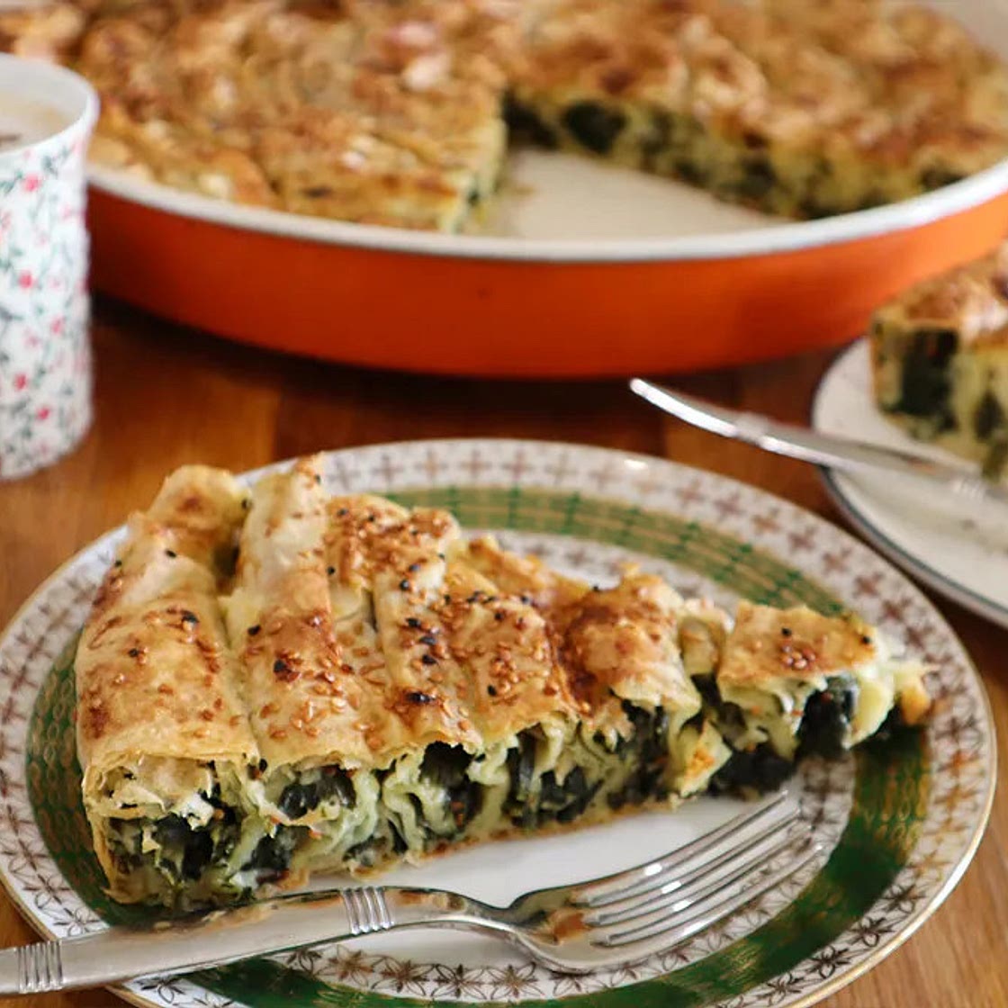 Turkish Rolled Spinach Borek “Ispanaklı Börek”