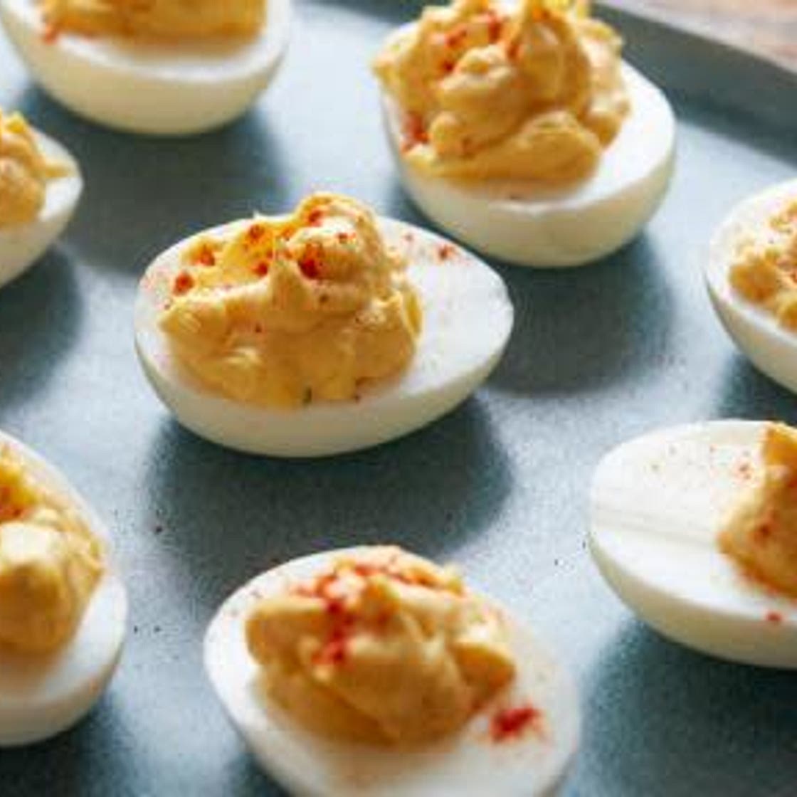 DIjon Relish Deviled Eggs