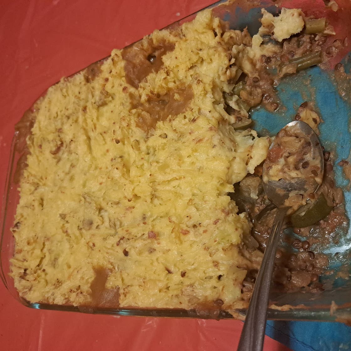 Vegetarian shepherd’s pie with cheesy mash