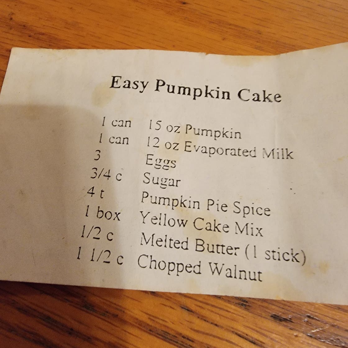 Easy Pumpkin cake